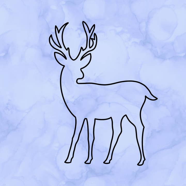 Autocollant de contour de cerf (2 po) pour la vente par Sticking with You