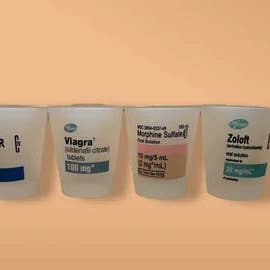 Novelty Rx Medicine Shot Glasses for wholesale by Mommas Craft Workshop