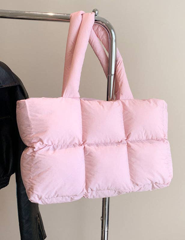 Sweetkama - Wholesale Tote Bag - Women's - Ladies Puff Solid Color Padded Cloud Tote Bag SKAB41342