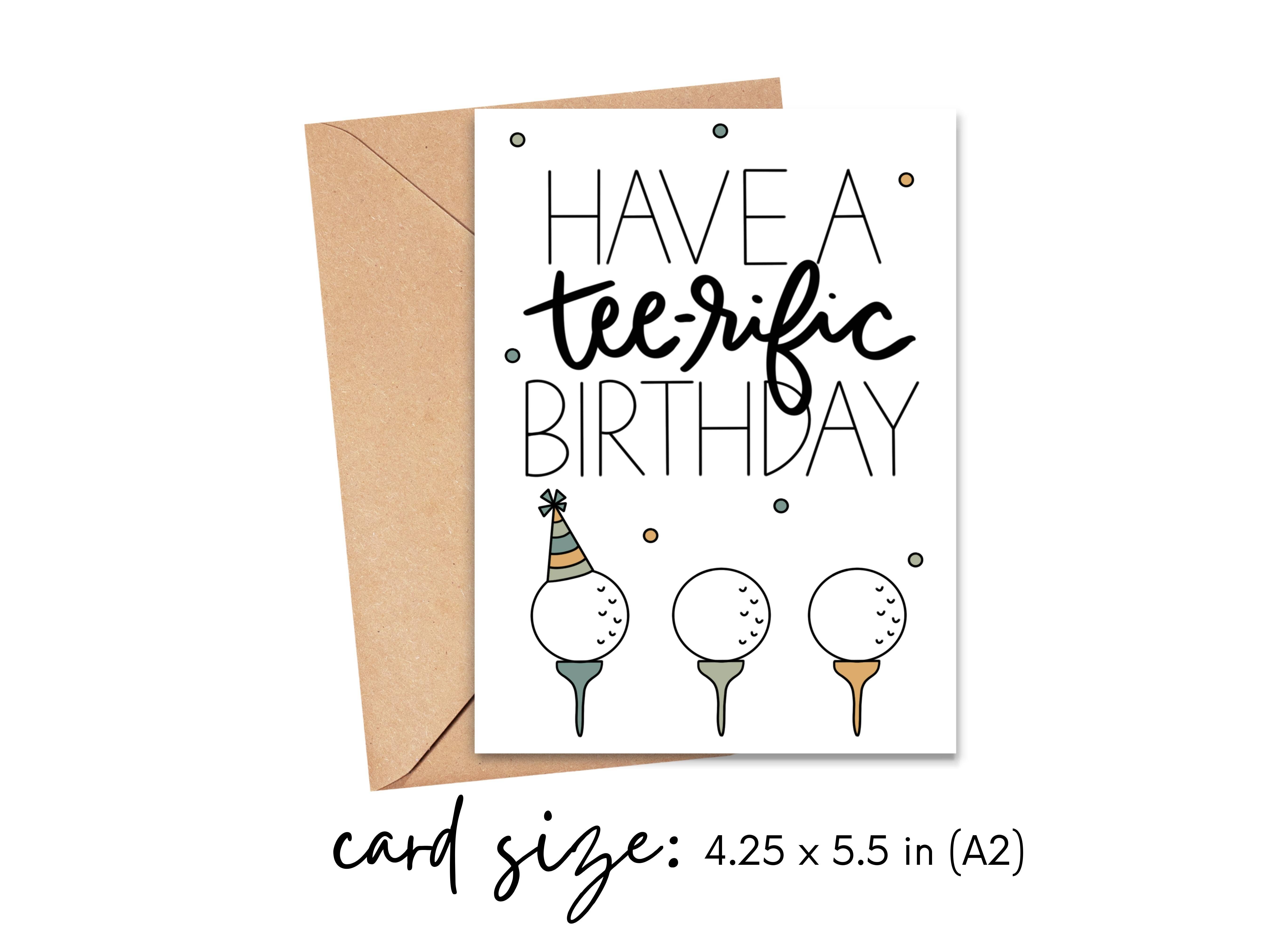 Simply Happy Paper - Wholesale Birthday Card - Have a Tee-Rific Birthday - Golf Themed Birthday Card2