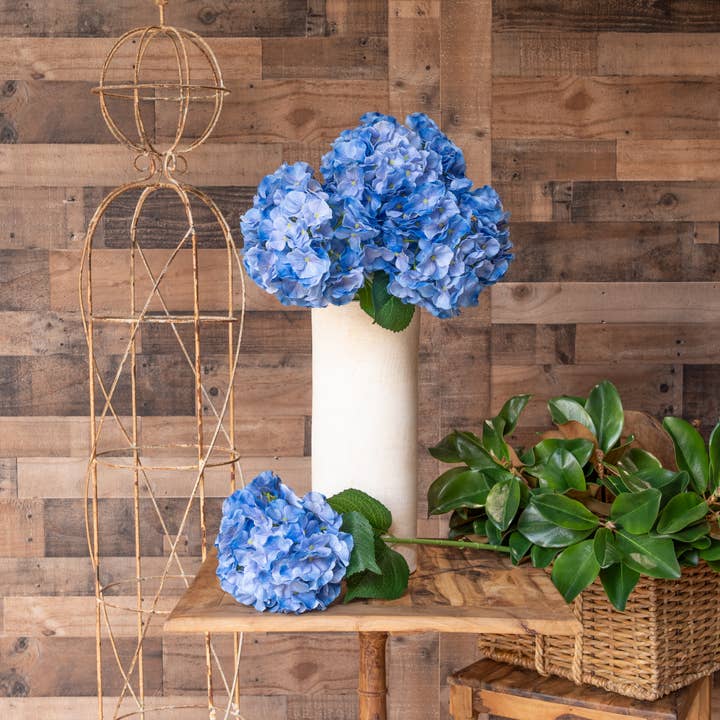 Mills Floral Company - Wholesale Artificial flowers - Real Touch Hydrangea - 29 Inch - Blue2