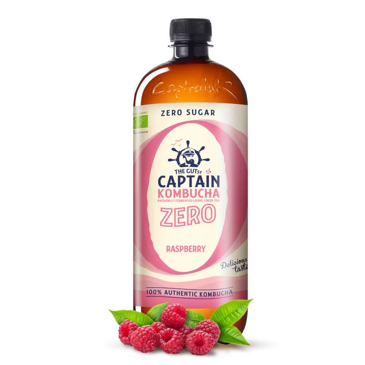 Geocakes - Wholesale Kombucha - Kombucha Zero Organic Raspberry - 1 lt