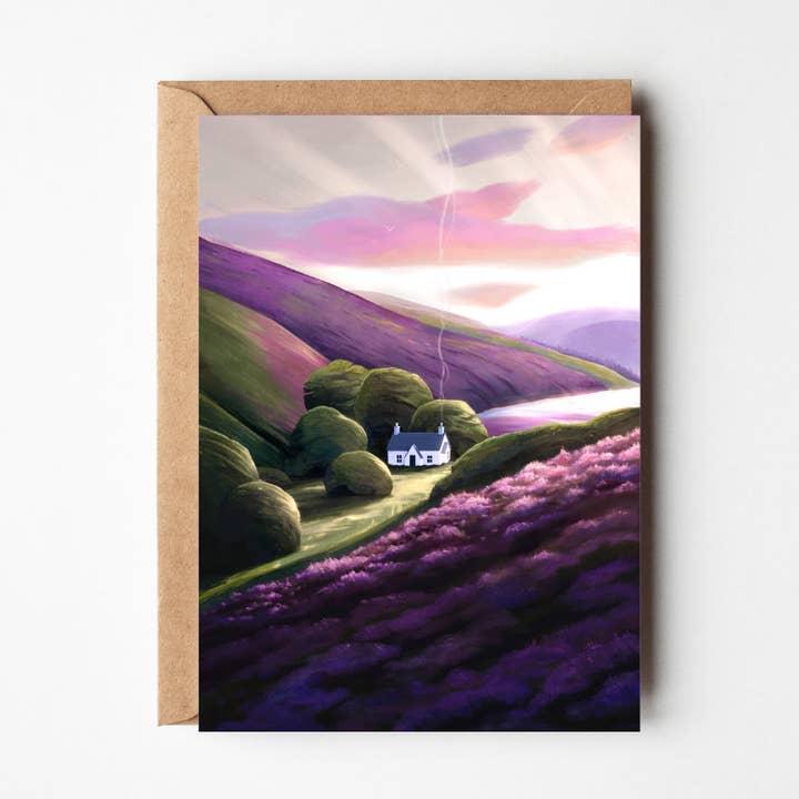Pentlands, Gemütliche Hütte Grußkarten für den Großhandel von Sara Willia Landscapes