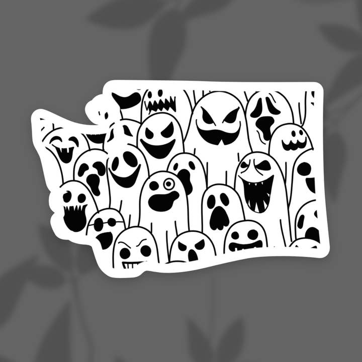 Washington Ghost State Sticker for wholesale by The State Stickers