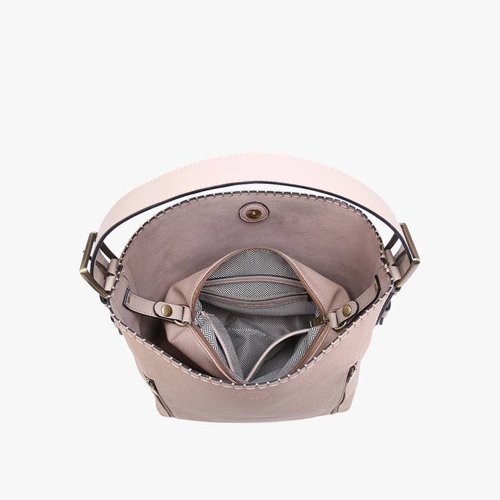 Grey Blue M1816CN Alexa Canvas 2-in-1 Hobo Bag w/ Dual Zip for wholesale on Faire