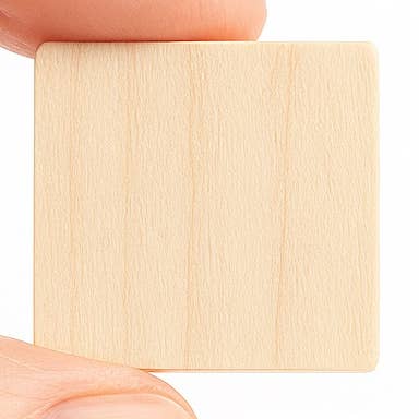1-1/4" Unfinished Wood Square Tile Cutout Shapes (Pack of 6) for wholesale by Factory Direct Craft