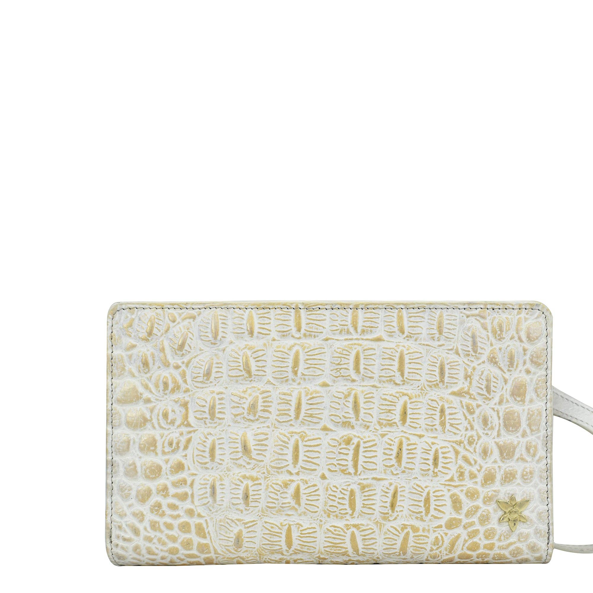 Anuschka | Vanya Lara (USA) - Wholesale Wallet - Women's - Croc Embossed Leather Organizer Wallet Crossbody - 11490