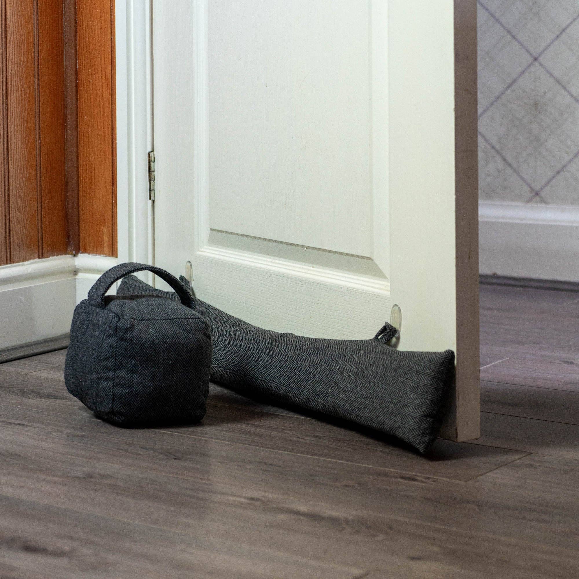 Rinkit Pty Ltd - Wholesale Door stop - Nicola Spring Fabric Door Stop - Grey Cube2