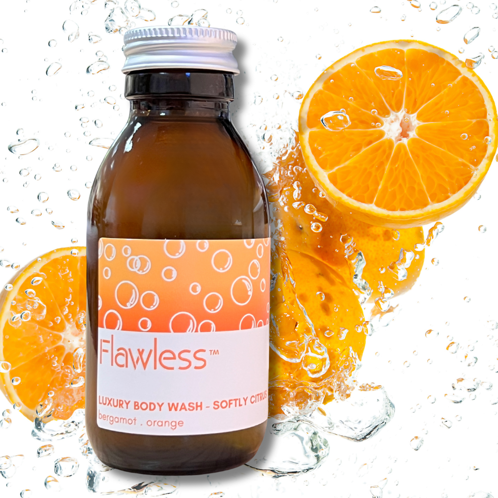 Flawless – wholesale Body wash/shower gel – Luxury Shower Gel - Orange & Bergamot - Plastic free, Vegan3