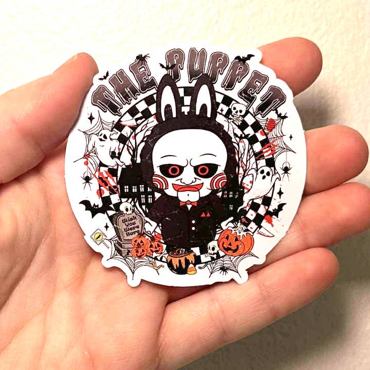 Dukken - Labubu Halloween Klistermærke/Magnet for engroshandel hos Oily Graphic Creations