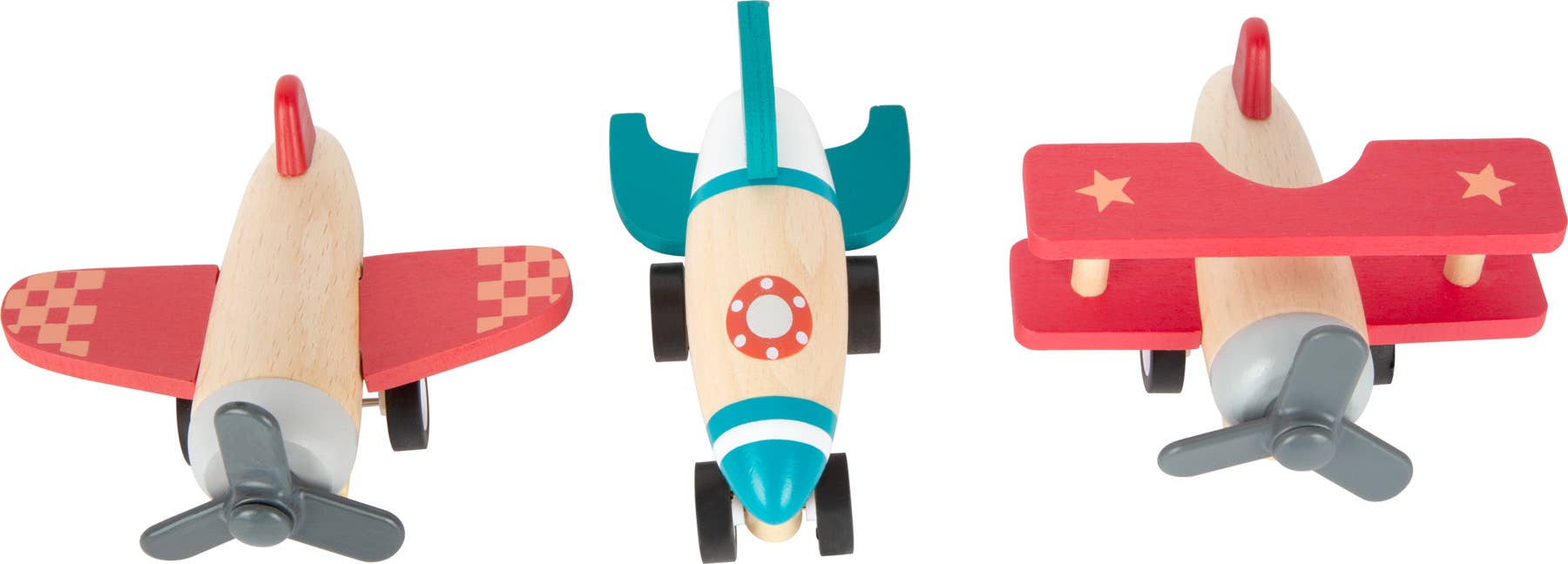 small foot - Venta al por mayor Conjunto de juguetes - Niños - Set de aviones y cohete de tracción1