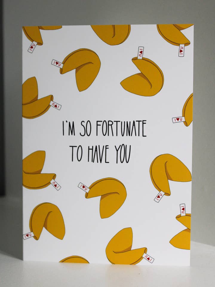 So Fortunate Cookie | Pun Friendship Card voor wholesale door Scribbles and Doodlez