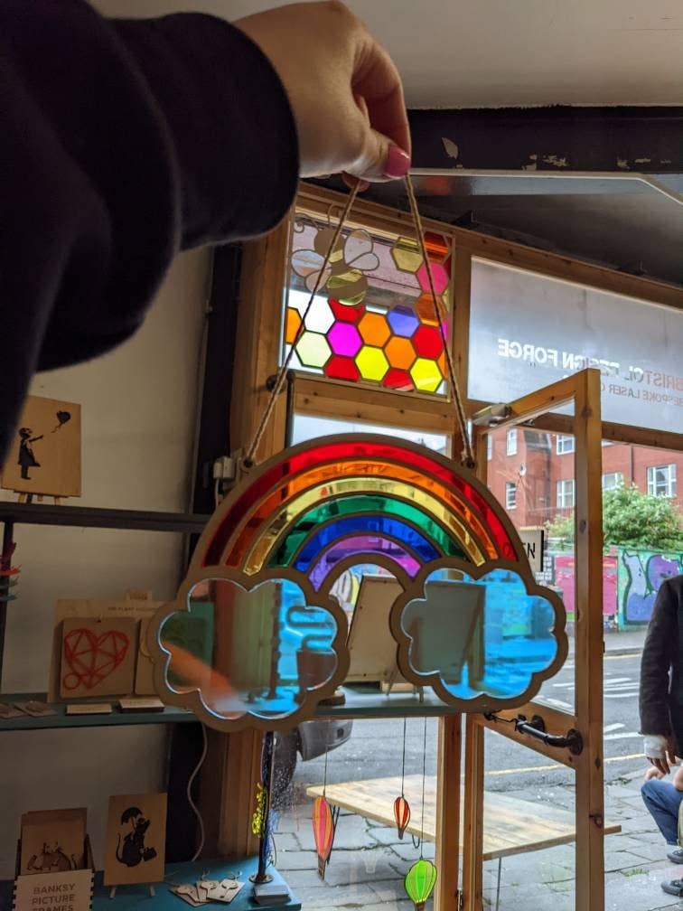 Bristol Design Forge Ltd – wholesale Suncatcher – Rainbow Stained Glass Window Hanging Pride LGBTQ+3