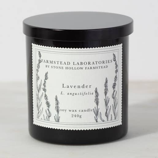 Lavender Soy Wax Candle for wholesale by Farmstead Laboratories