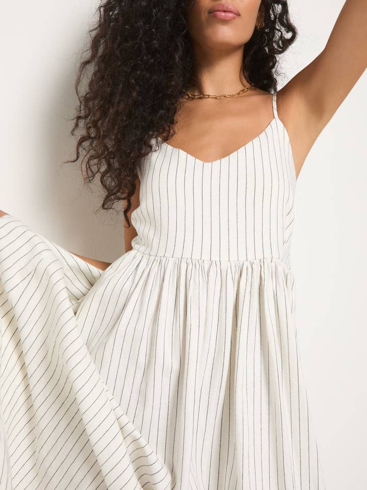 Seventy Eight and Sunny (SEAS) - Wholesale Dress - Women's - Shores Stripe Linen Maxi Dress8