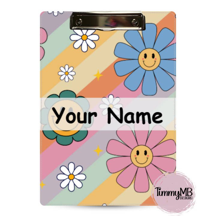 Boho Smiley Daisy - Custom Clipboard for wholesale by TimmyMB Designs