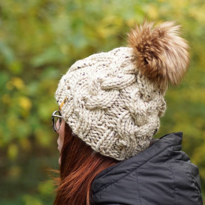 Ellikin Knits - Wholesale Beanie - Women's - Monster Cables Beanie in Kale