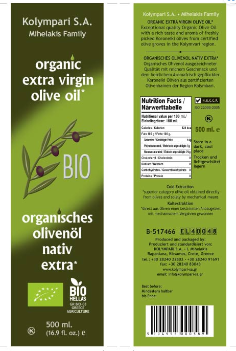 Sea Moss Organics LLC - Wholesale Olive Oil - Organic Extra Virgin Olive Oil Kolympari 500 ml1