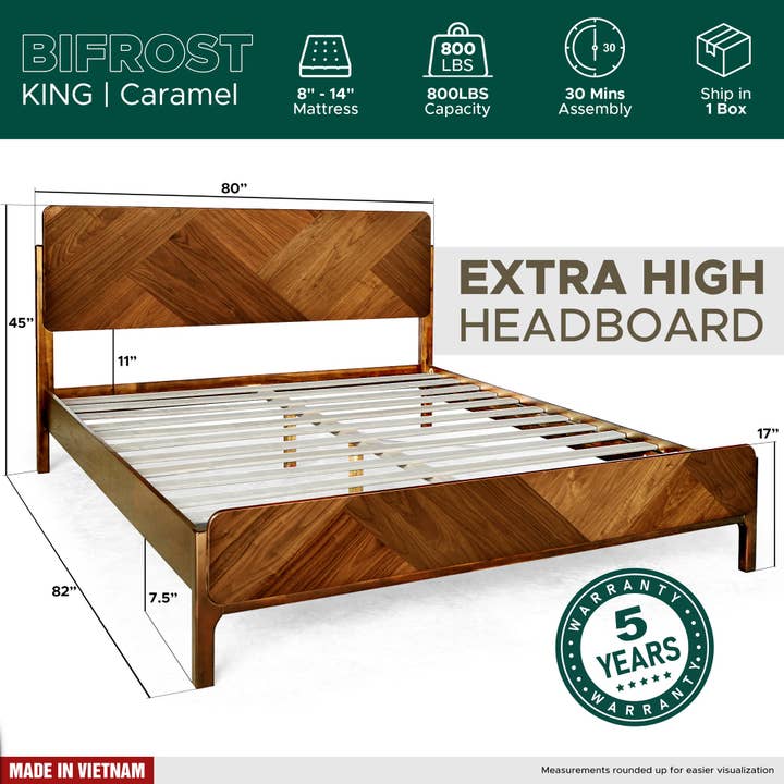 Megsu - Wholesale Bed - Rorns Bifrost Platform Bed Frame With Headboard for Modern Bedrooms6