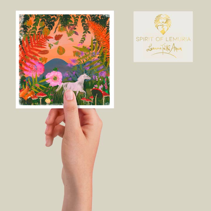 Epona - Biglietto di auguri quadrato per la vendita all'ingrosso da parte di Spirit of Lemuria