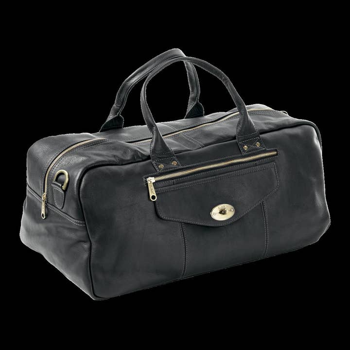 Clava Leathergoods and Accessories - Wholesale Weekender Bag - Women's - Leather Aviator Turnlock Duffel