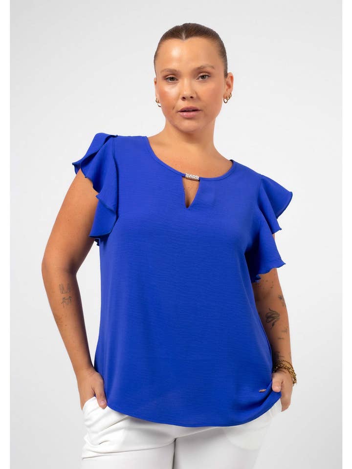 257027 - Topp slät tyg Vår Sommar Kollektion Stora Storlekar för wholesale av Teresa Cardoso Oliveira