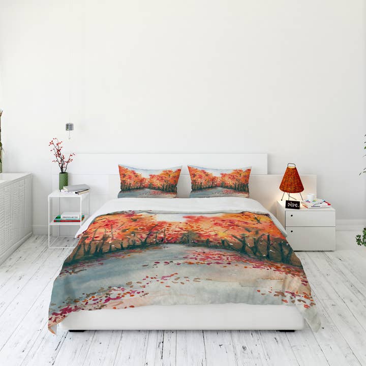 Autumn Journey Bettbezug oder Bettdecke für den Großhandel von Brazen Design Studio