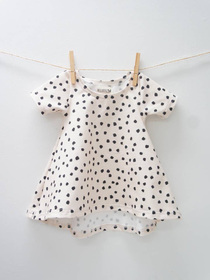 Willbirdbaby - Wholesale Dress - Kids - Dress- Baby/toddler/kids  Chickadee Swing Dress - dots