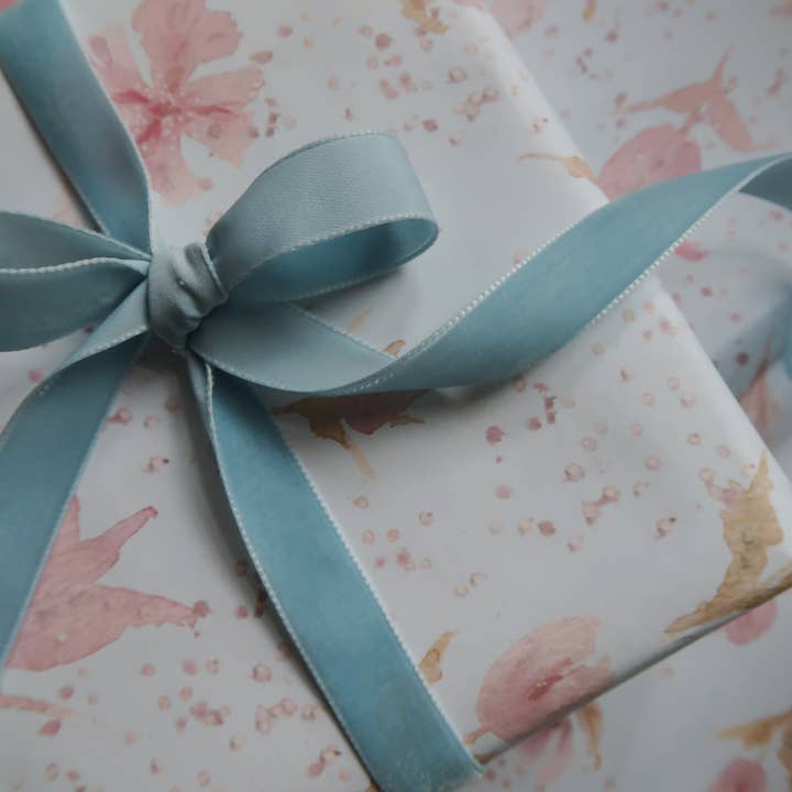 MyDesignPictures – wholesale Ribbon – Gift wrapping – Velvet ribbon SKY BLUE length 2,5m/width 16mm1