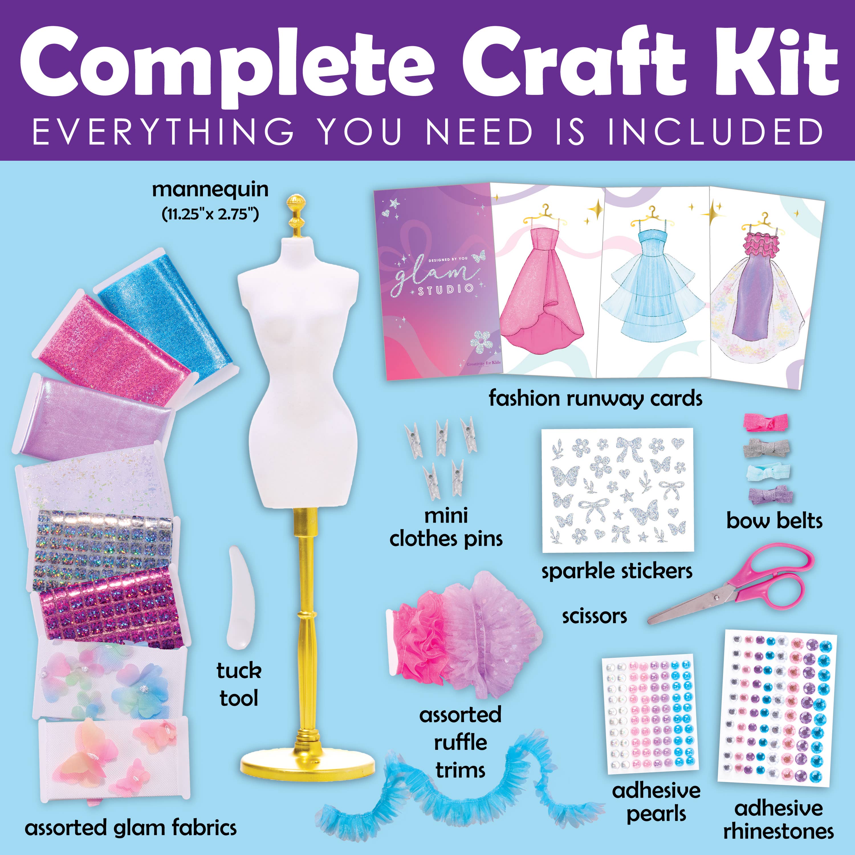 Faber-Castell / Creativity for Kids - Wholesale DIY Craft Kit - Kids - Designed By You Glam Fashion Design Studio Craft Kit3