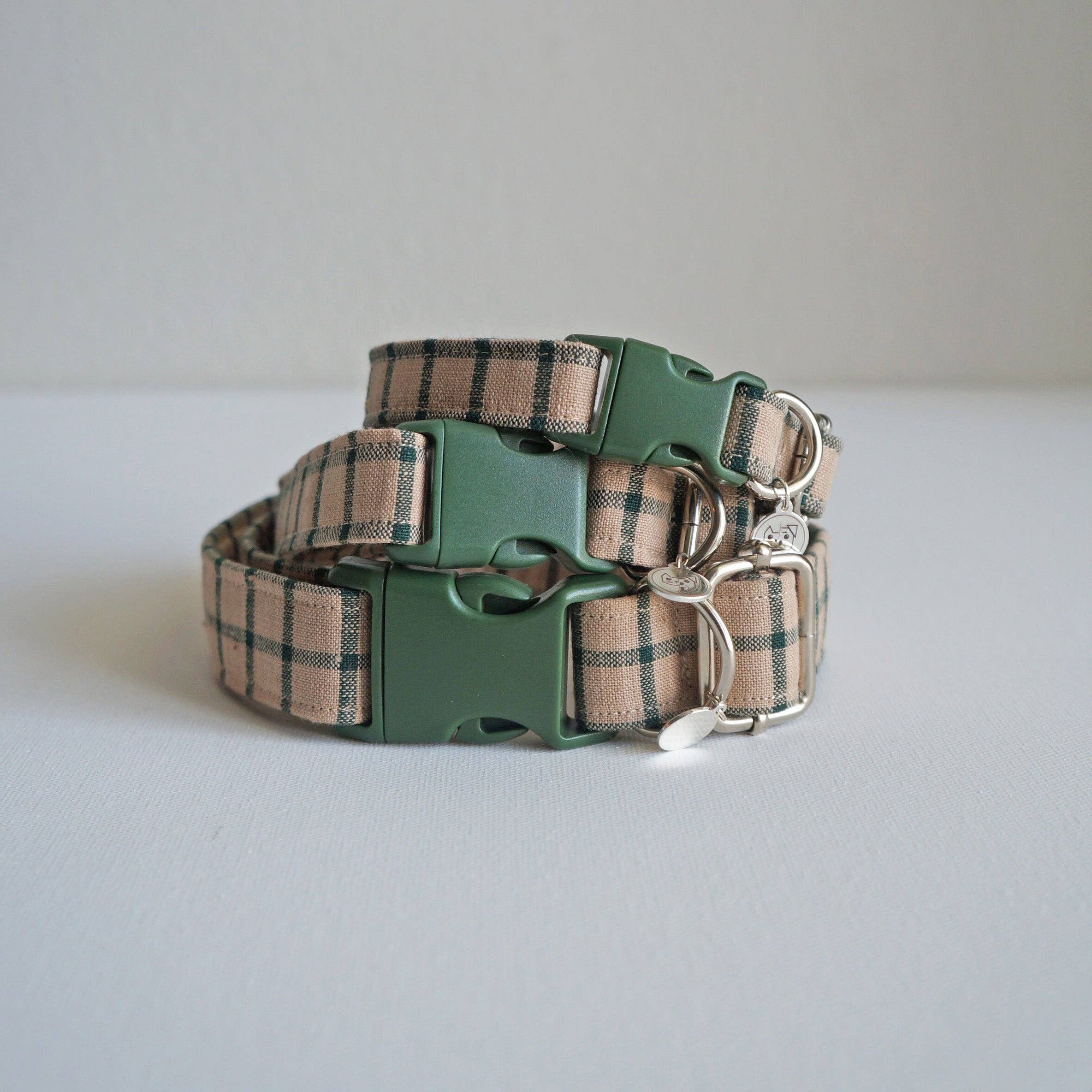 kiwi & WILLOW - Wholesale Pet Collar - Dog - Beige Plaid Dog Collar
