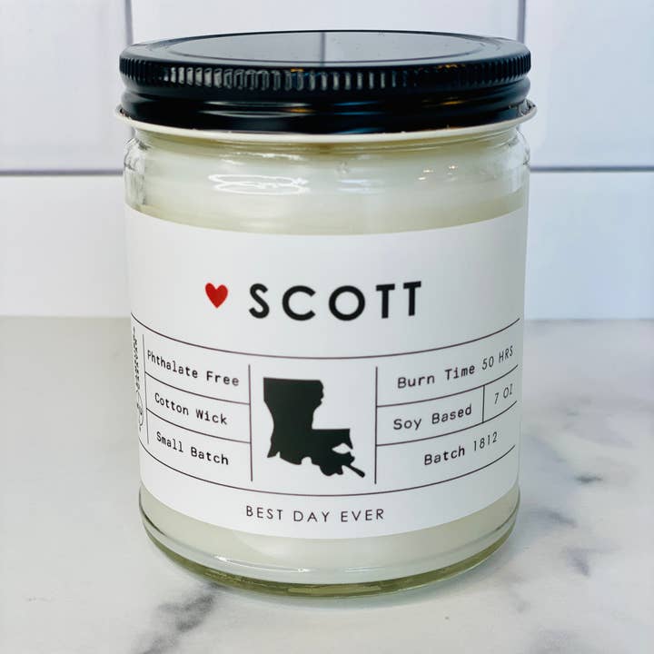 White Scott, LA Candle for wholesale on Faire