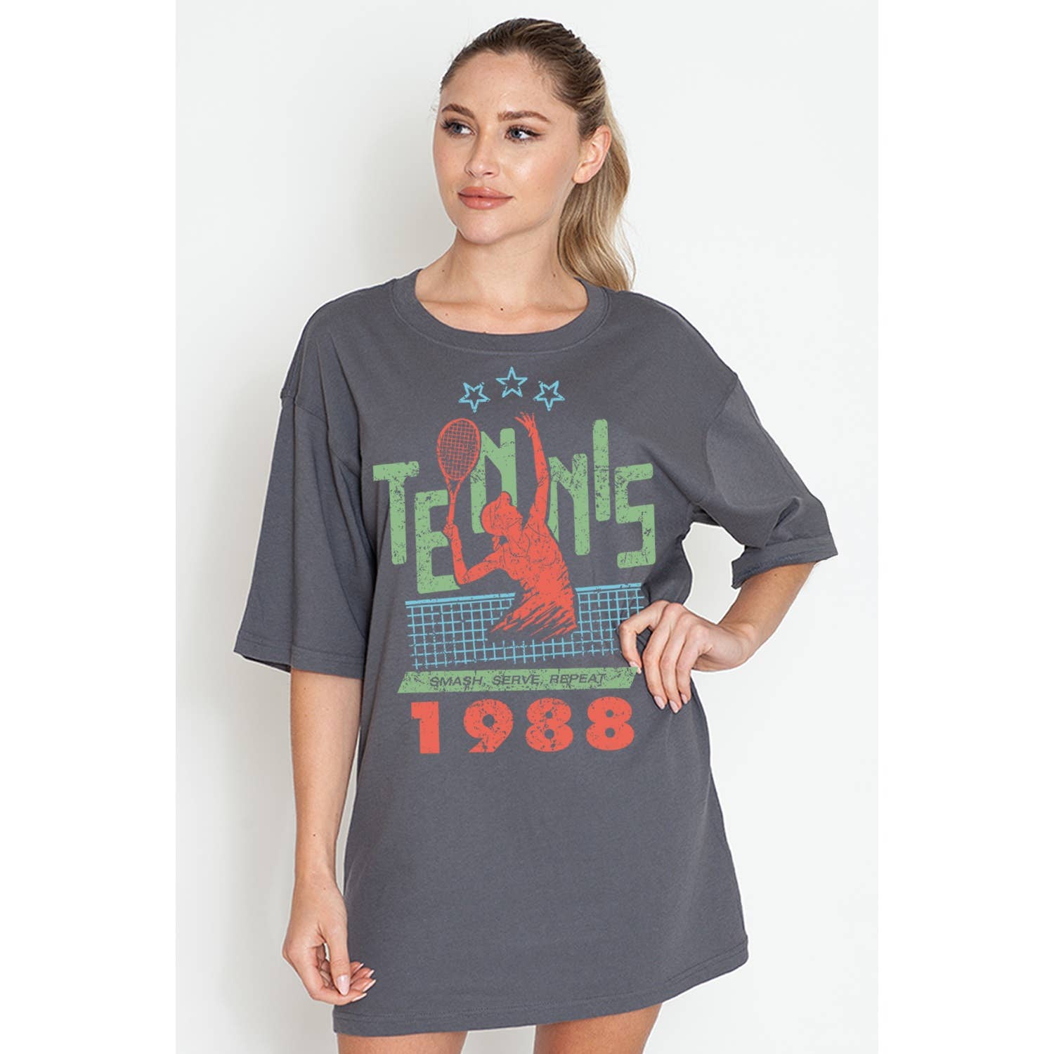 MINEB - Wholesale T-Shirt (Graphic) - Women's - RETRO TENNIS 1988 OVERSIZED TEE3
