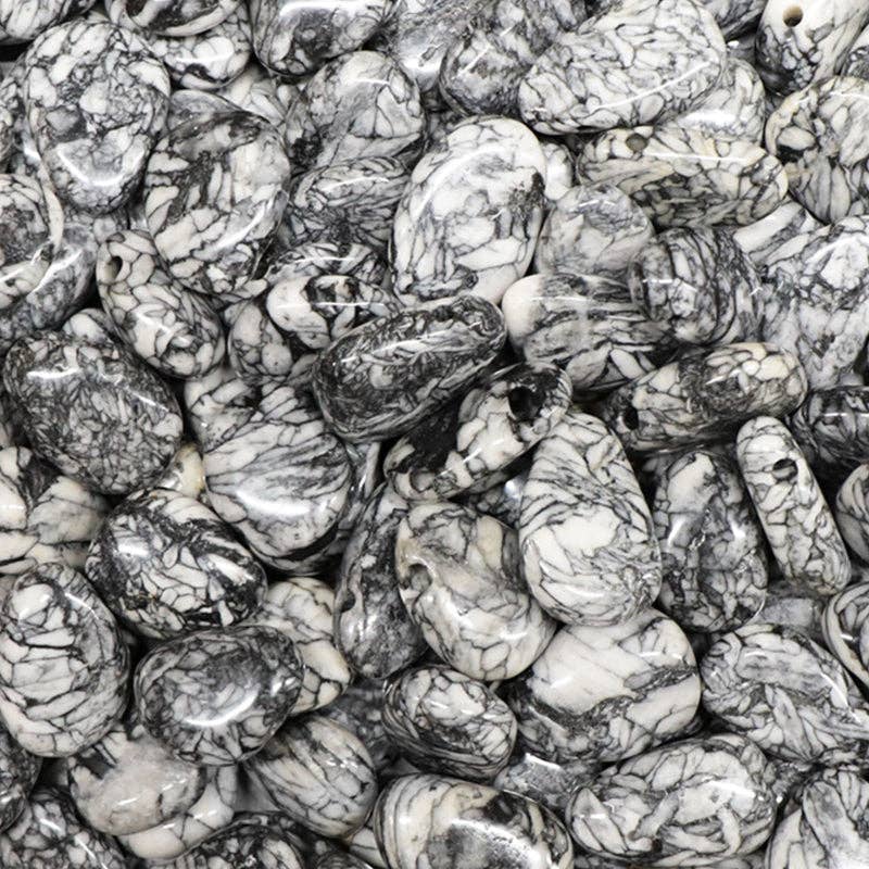 La Boîte à Cailloux - Wholesale Pendant/Charm Necklace - Pinolite pendant Austria A (drilled stone) + cord1