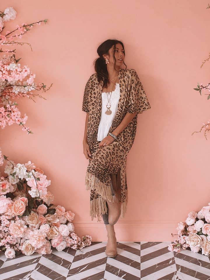 Keep Me Cozy Cardi - Cheetah for wholesale by Ellemairco