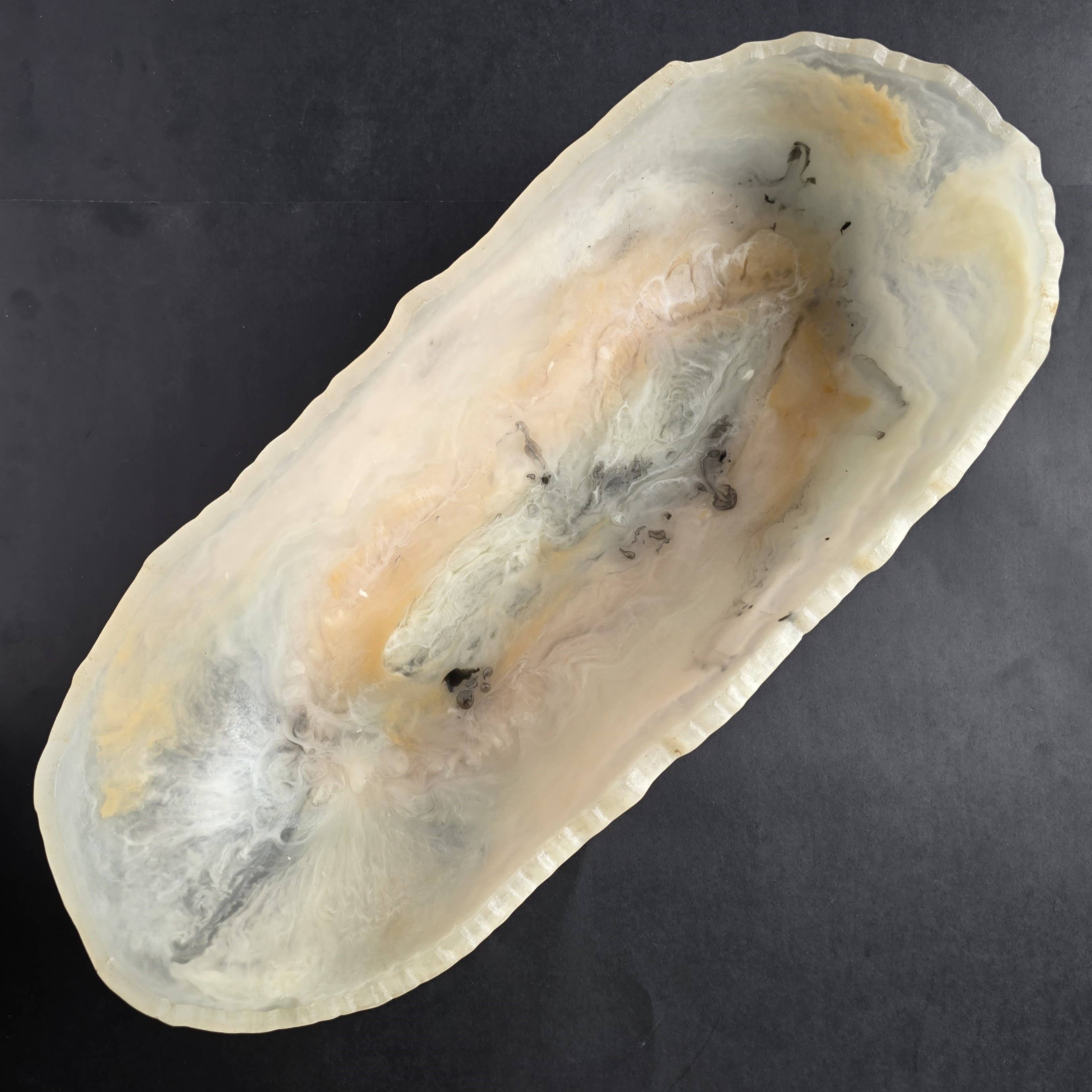 Gibb & Daan - Wholesale Serve Bowl - Large Resin Trough - Entryway Catchall - Decorative Bowl34