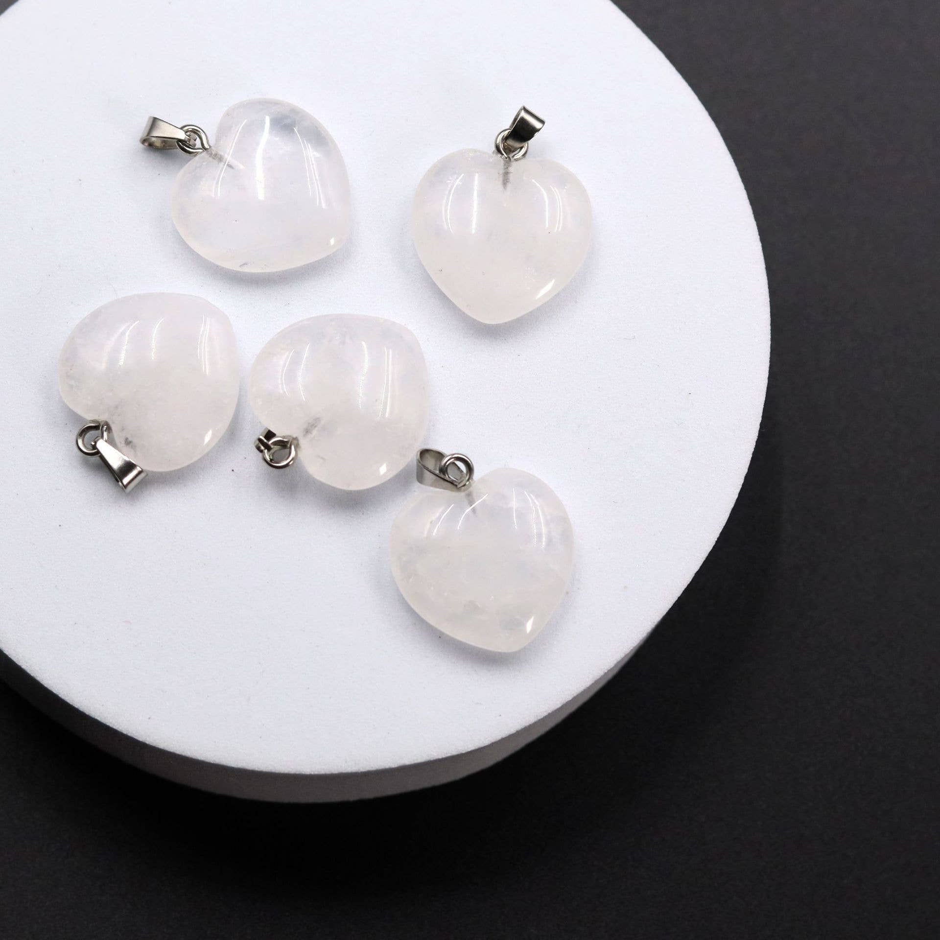 Gemcohub – wholesale Spiritual stone/crystal – Amethyst Pendant Agate Heart Necklace Natural Stone2