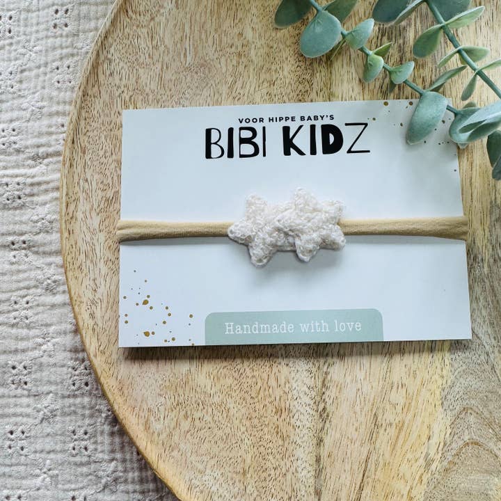 Teddystjärnor Hårband Natur för wholesale av Bibi Kidz