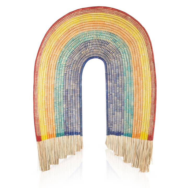 Grande sculpture murale en palmier arc-en-ciel pour la vente par Global Crafts