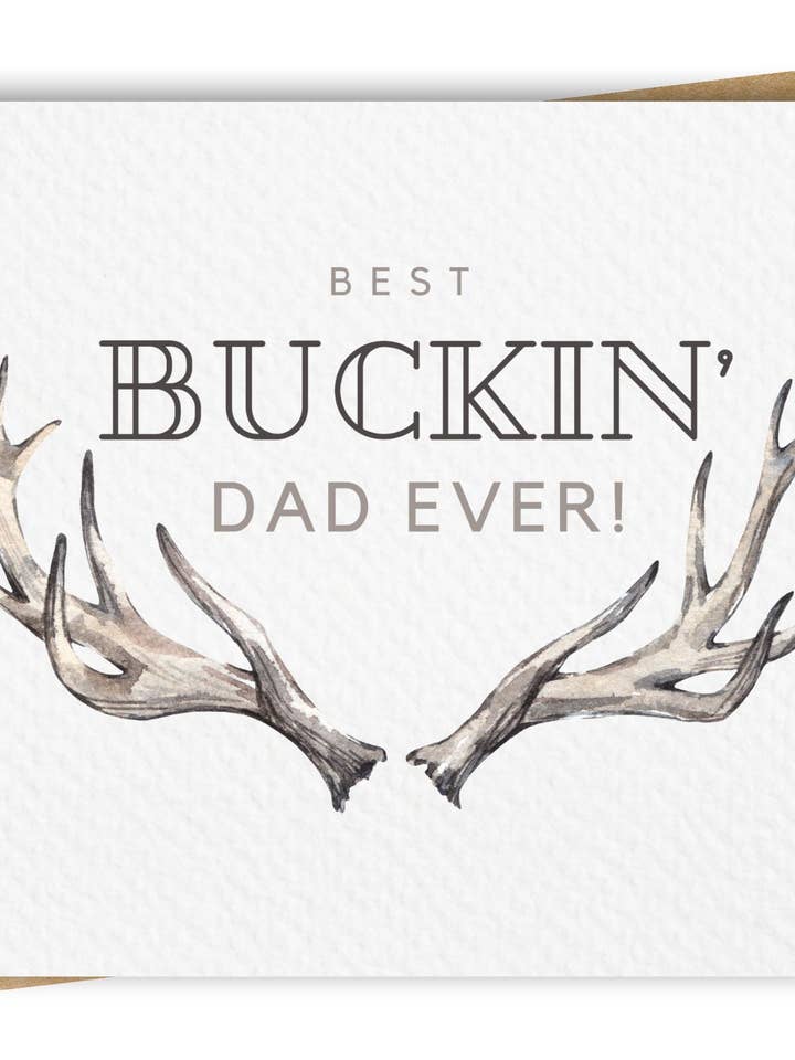 Melhor Cartão do Dia dos Pais do Buckin' Dad, Inclui Envelope Kraft por atacado de Paper Kuts