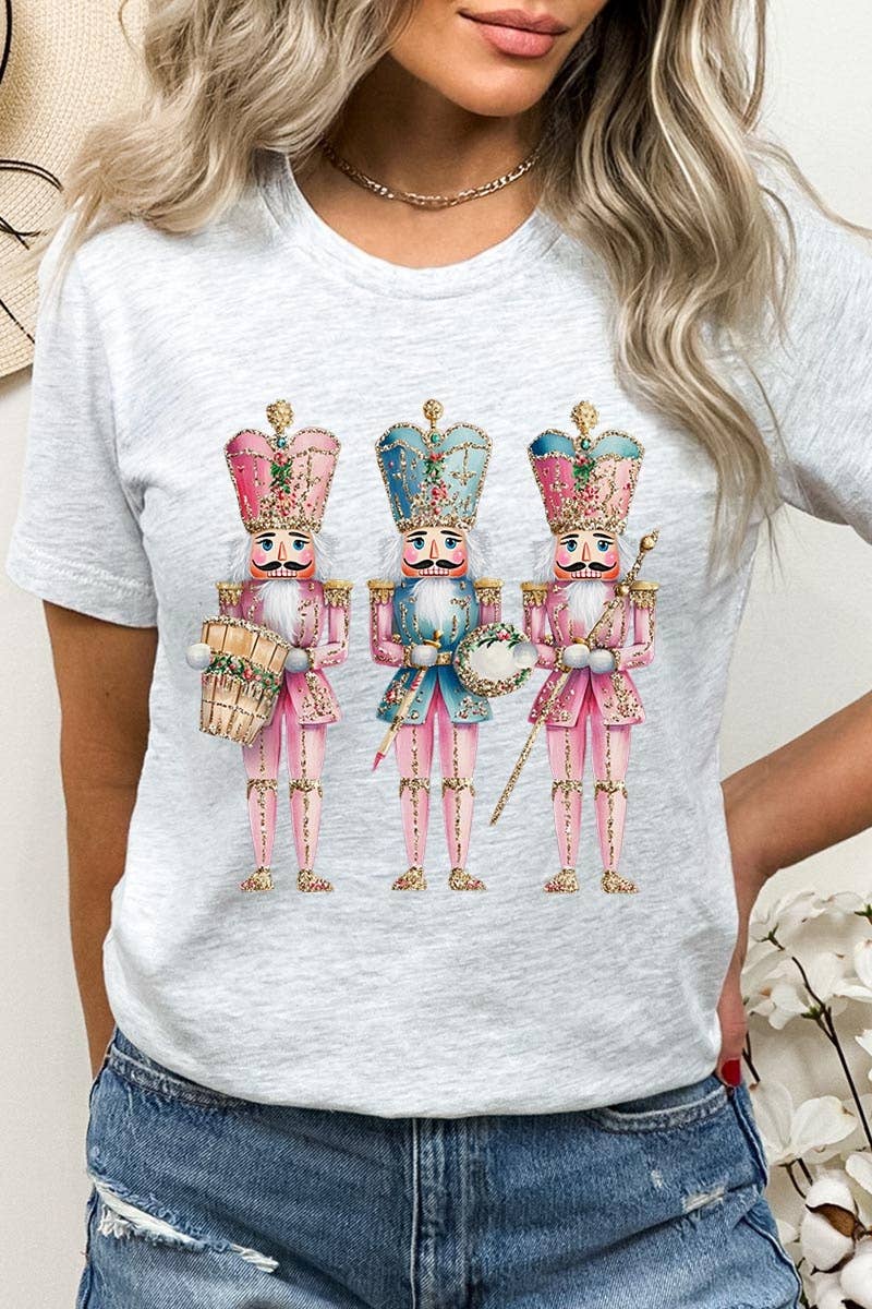 COLORBEAR - Wholesale T-shirt met print - Dames - Roze Kerstmis Notenkraker Grafisch T-shirt0