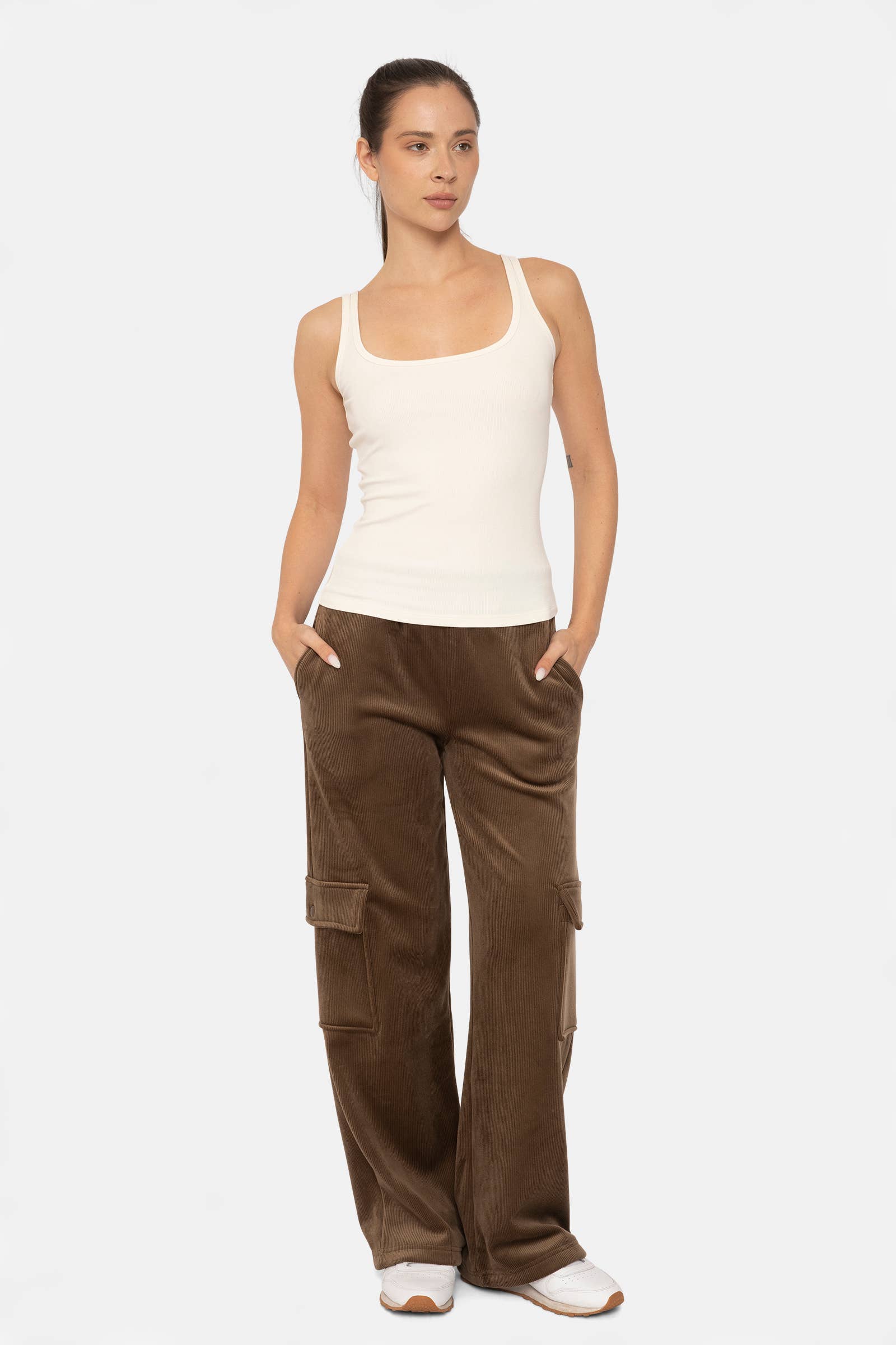Mono B - Wholesale Pants - Women's - Soft Luxe Corduroy Cargo Pants7