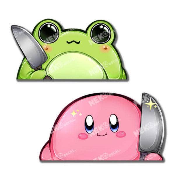 Psycho Frog & Kirby Peekers for wholesale by Nekodecal