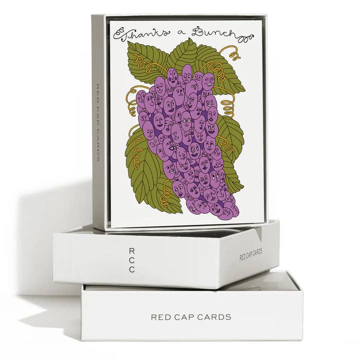 Red Cap Cards - Wholesale Thank You Card - Thanks a Bunch greeting card1