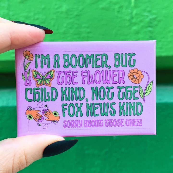 Magnete da frigorifero I'm a Boomer But Not the Fox News per la vendita all'ingrosso da parte di GetBullish