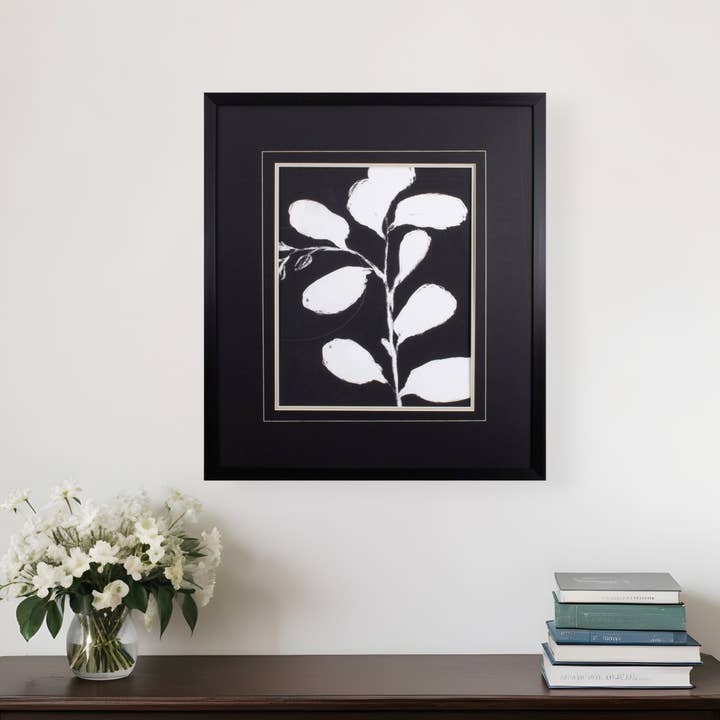 Botanical Silhouette II Black Framed Print Wall Art for wholesale by HomeRoots