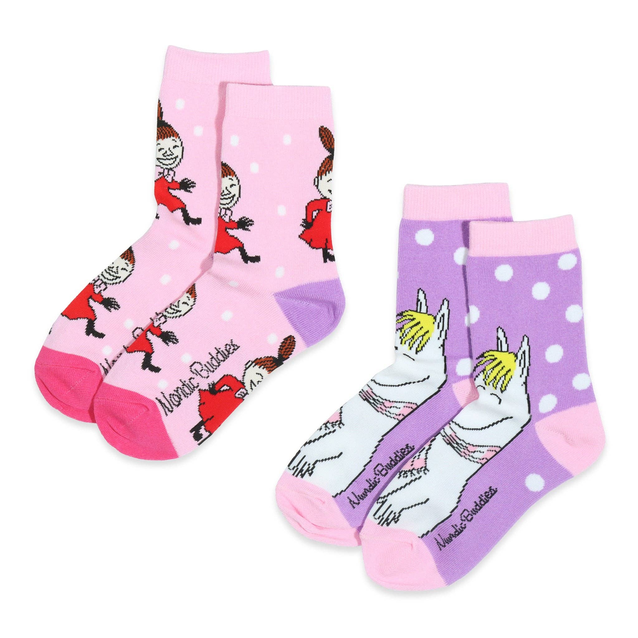 Nordicbuddies - Wholesale Socks - Kids - Snorkmaiden and Little My Kids Socks, Double Pack0