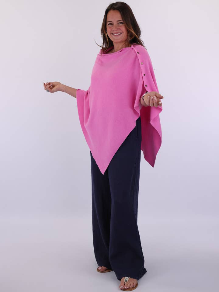 Cadenza Italy Ltd – wholesale Poncho – Women's – Summer Poncho with Buttons16