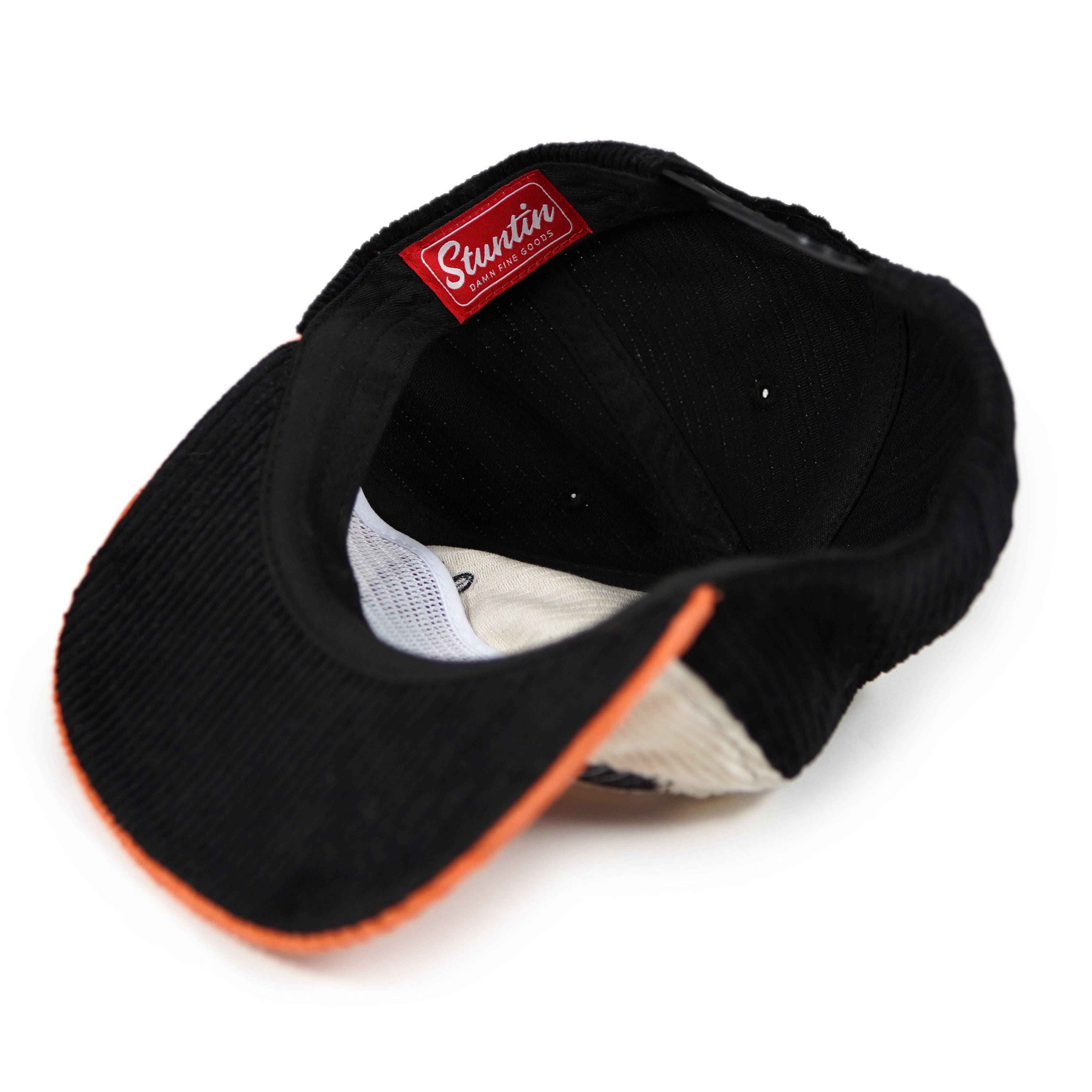 Stuntin Goods - Wholesale Flat Brim Cap - Unisex - Oriole Two-Tone Corduroy Hat5