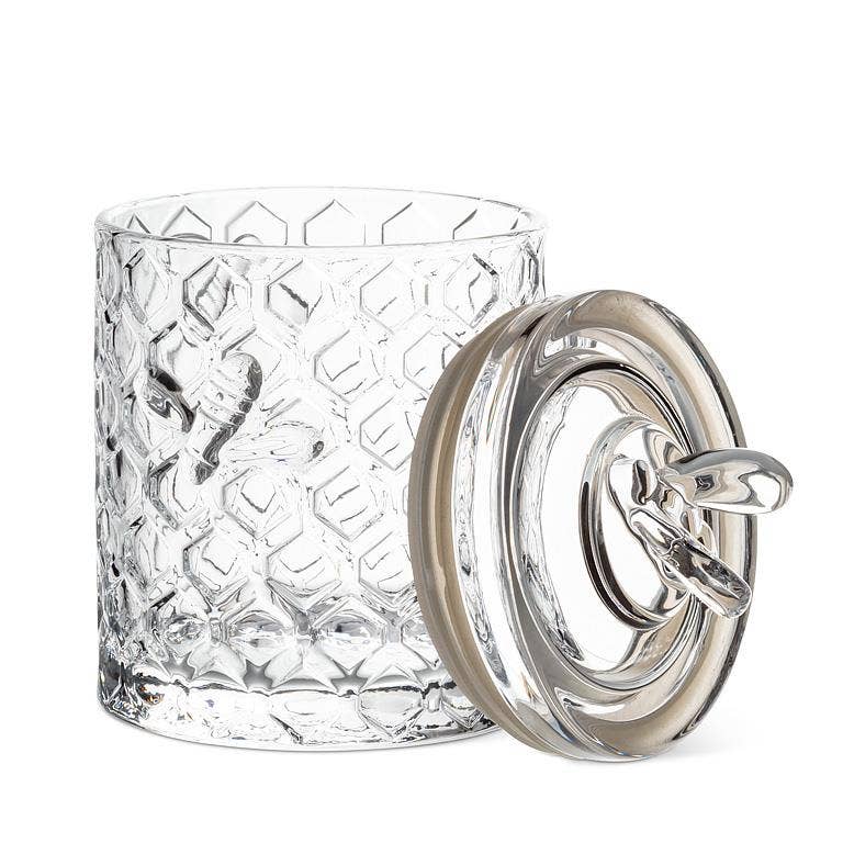 Abbott - Wholesale Honey Pot - Honeycomb Jar with Bee on Sealed Lid-5"H1